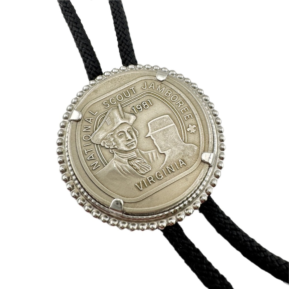 Vintage Boy Scout Coin Bolo Tie